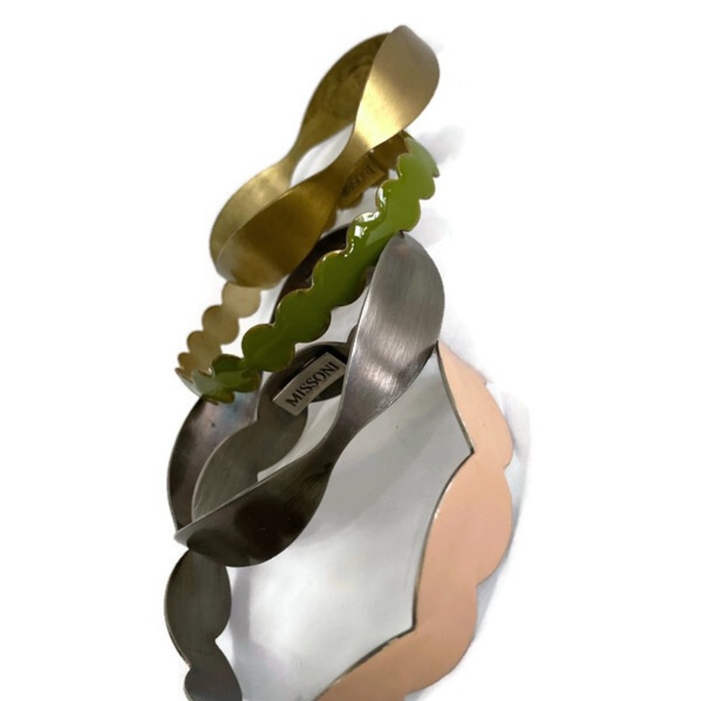 Missoni Gold, Green, beige and Silver Bangle Set